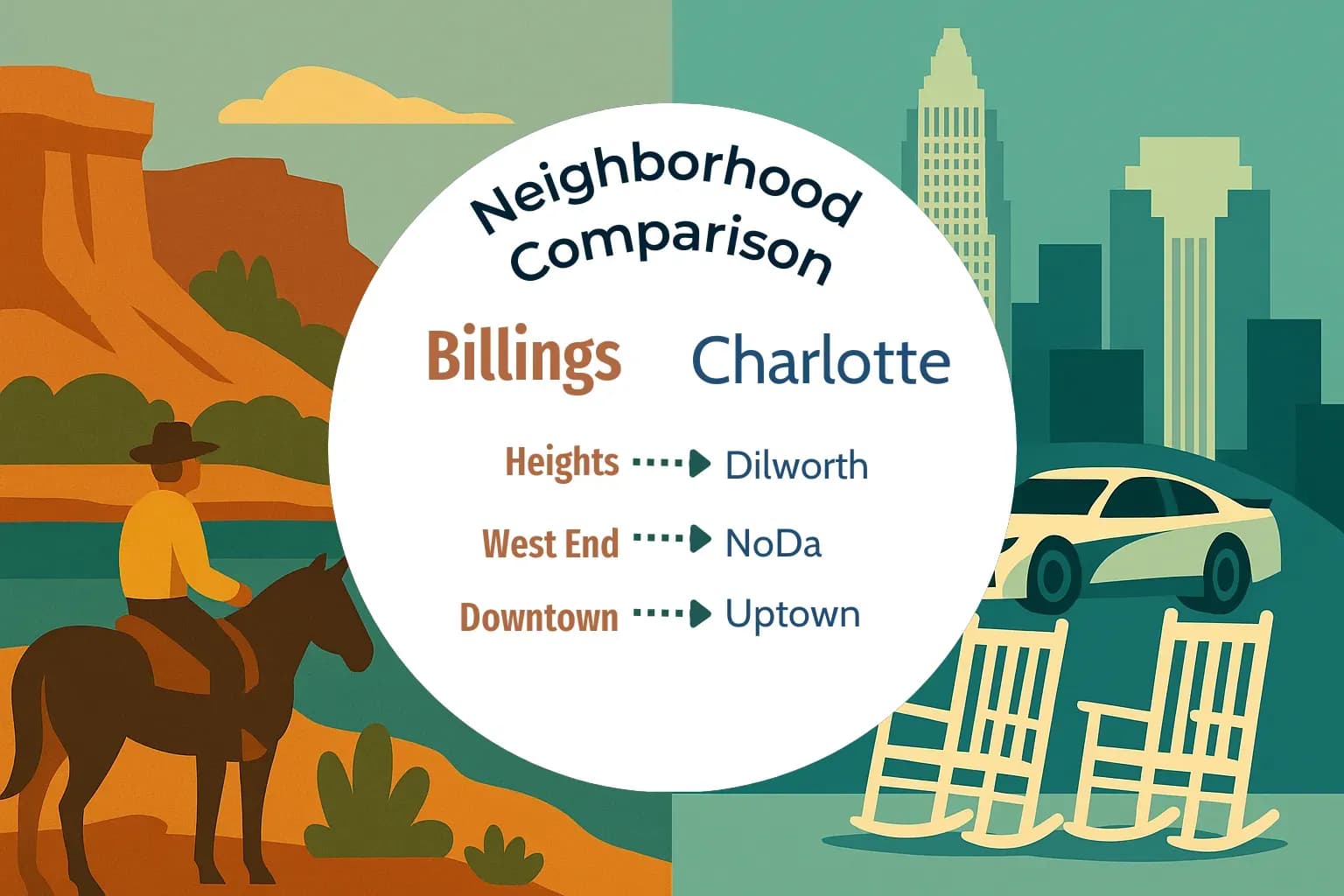 Billings vs Charlotte Neighborhood Comparison