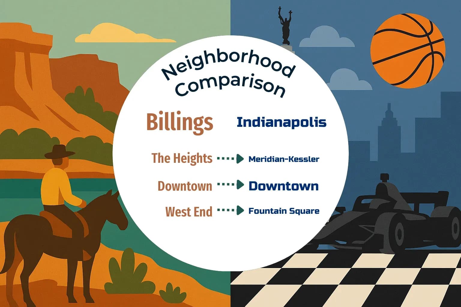 Billings vs Indianapolis Neighborhood Comparison