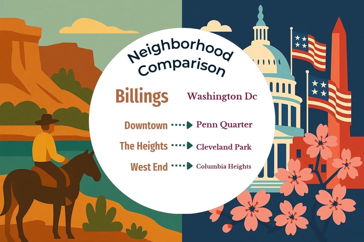 Billings vs Washington DC Neighborhood Comparison