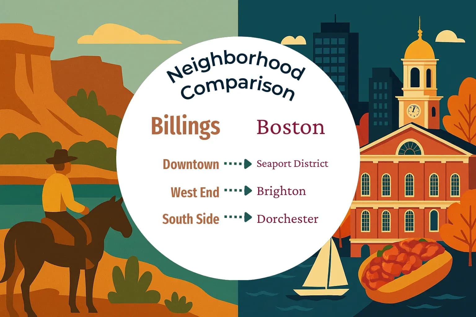 Billings vs Boston Neighborhood Comparison