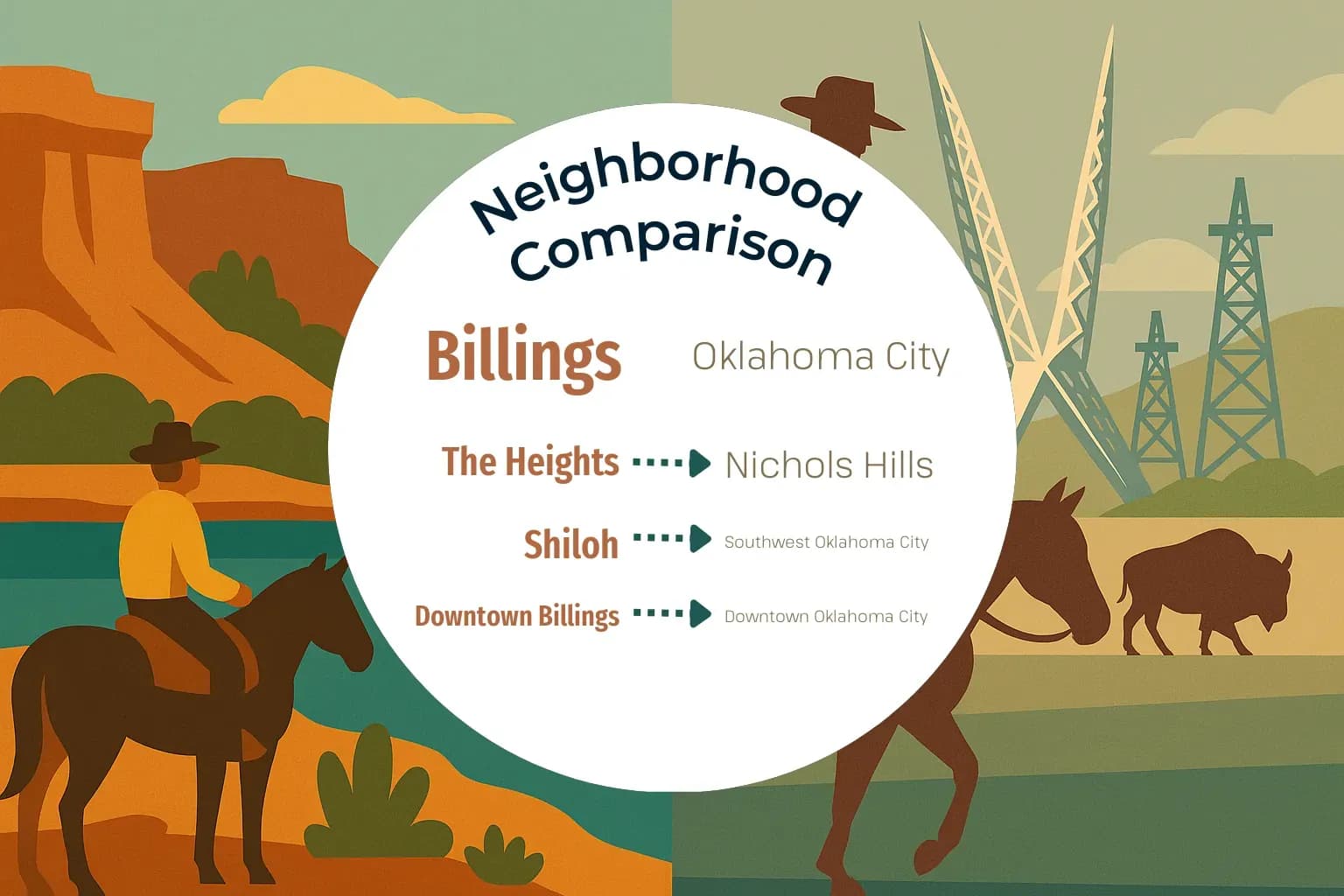 Billings vs Oklahoma City Neighborhood Comparison