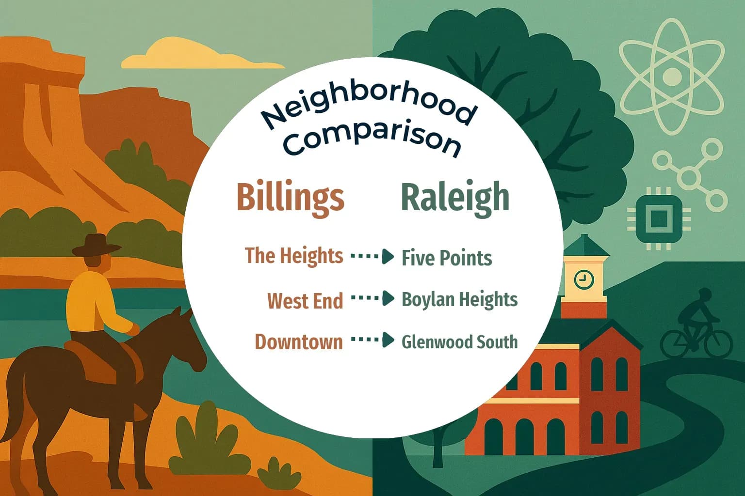 Billings vs Raleigh Neighborhood Comparison
