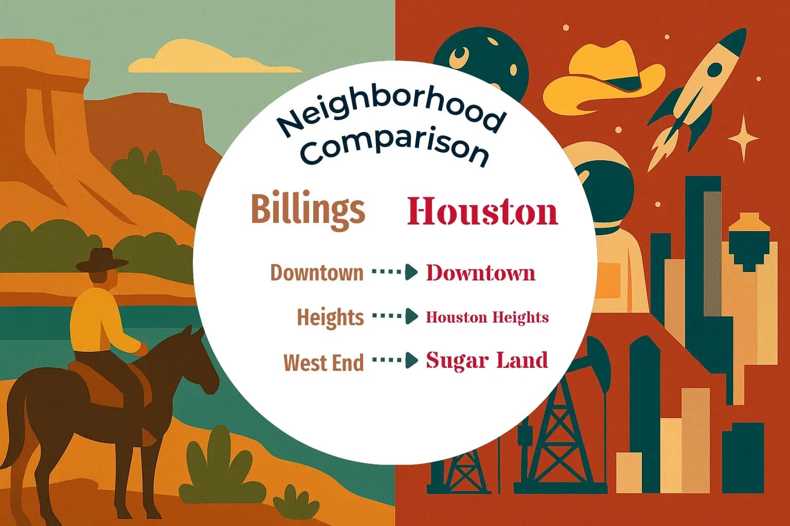 Billings vs Houston Neighborhood Comparison
