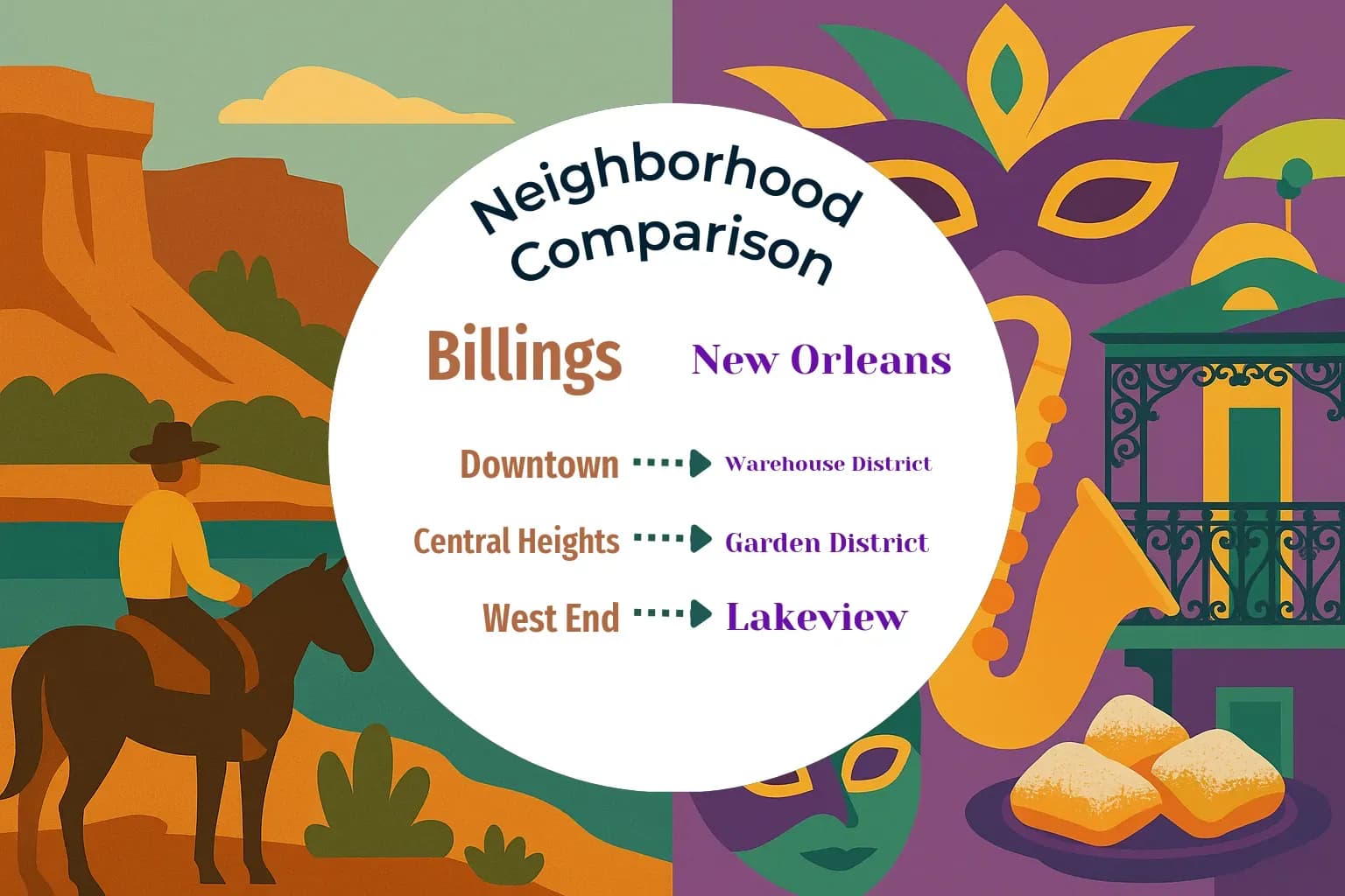 Billings vs New Orleans Neighborhood Comparison