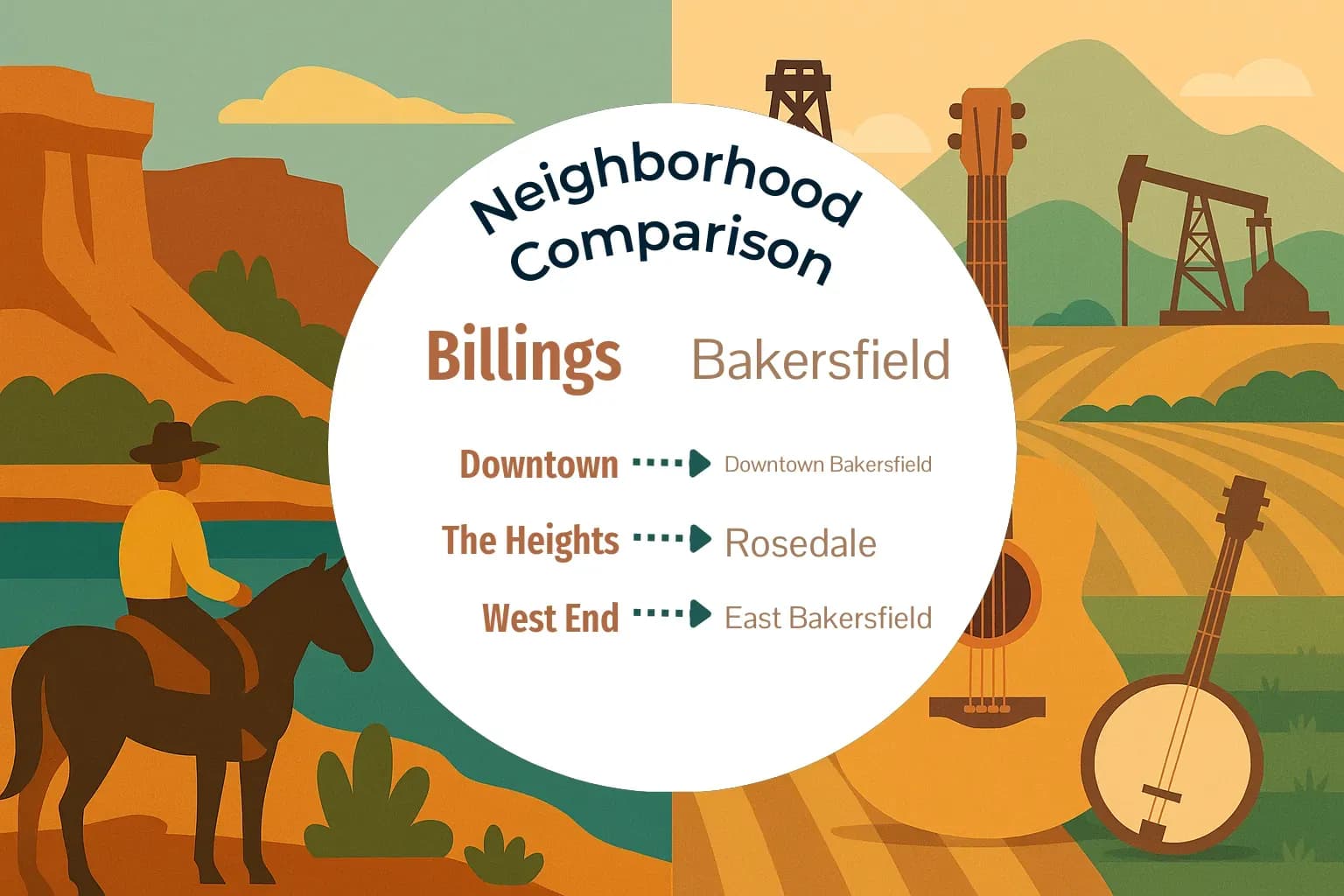 Billings vs Bakersfield Neighborhood Comparison