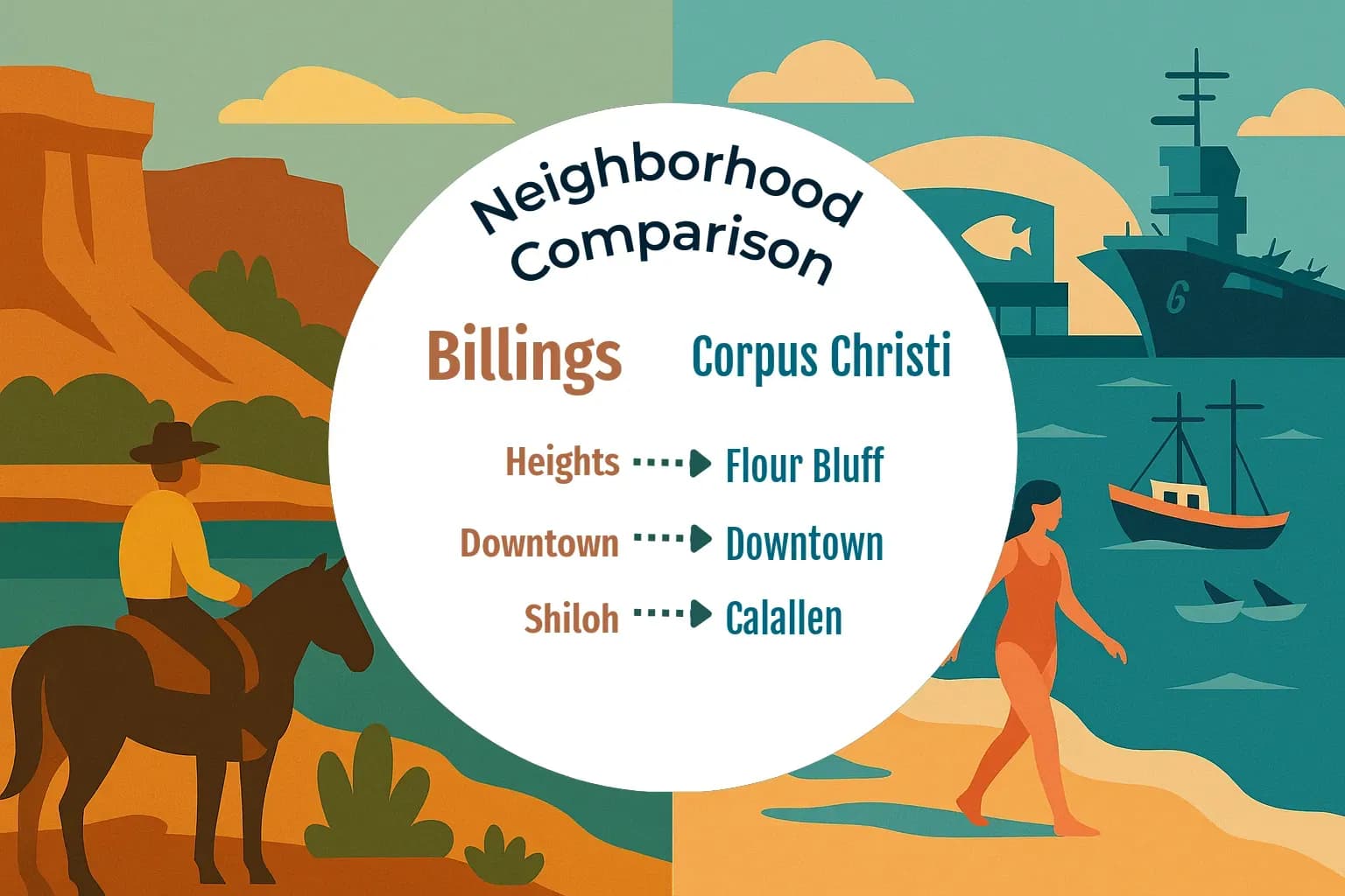 Billings vs Corpus Christi Neighborhood Comparison