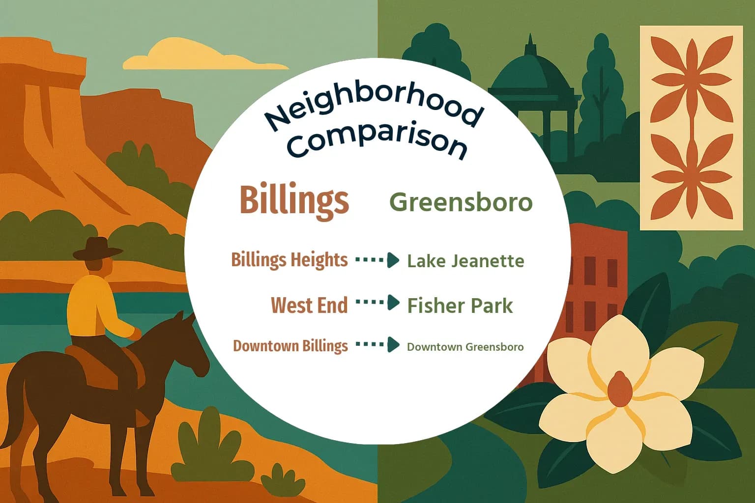 Billings vs Greensboro Neighborhood Comparison