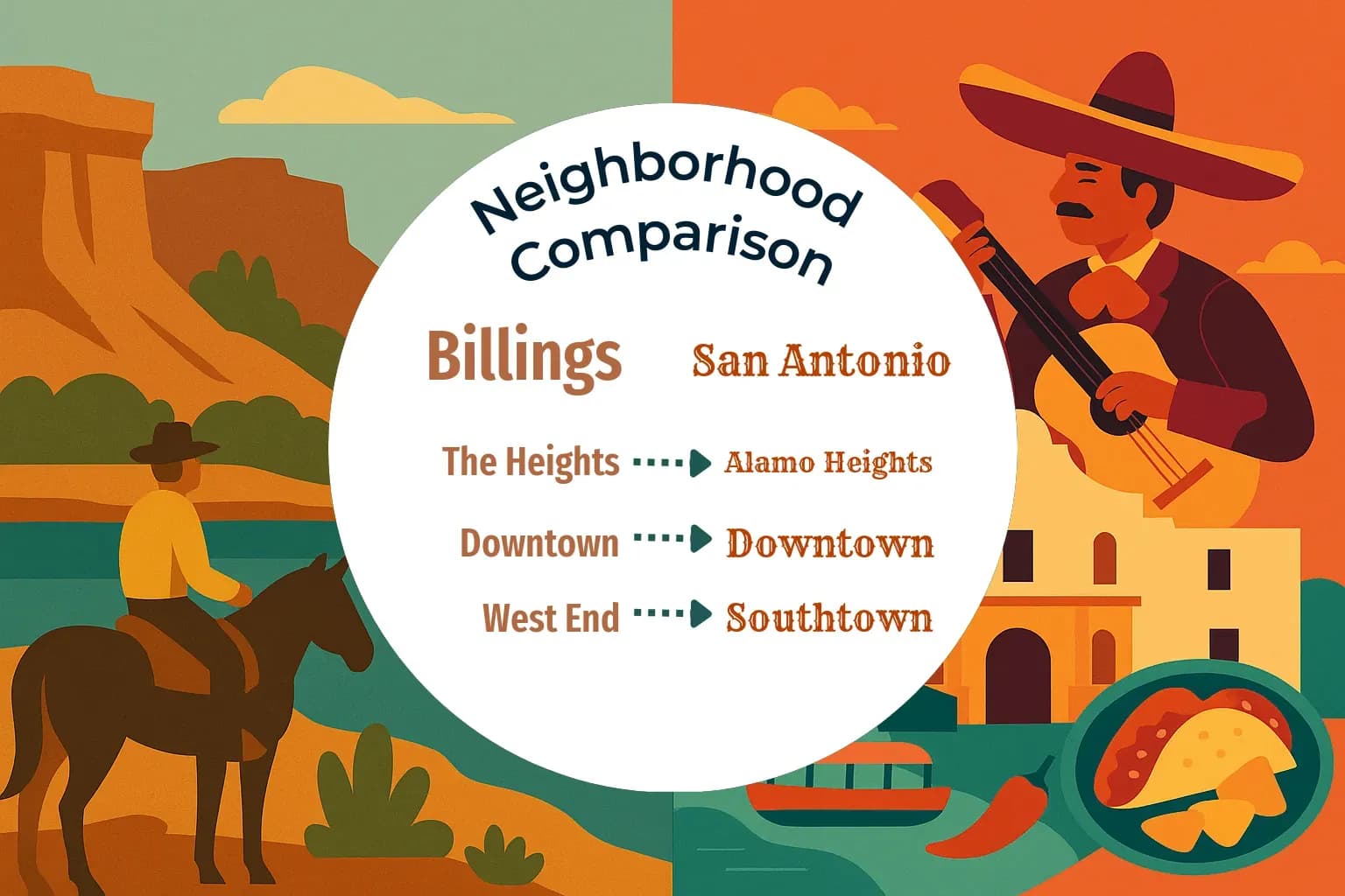 Billings vs San Antonio Neighborhood Comparison