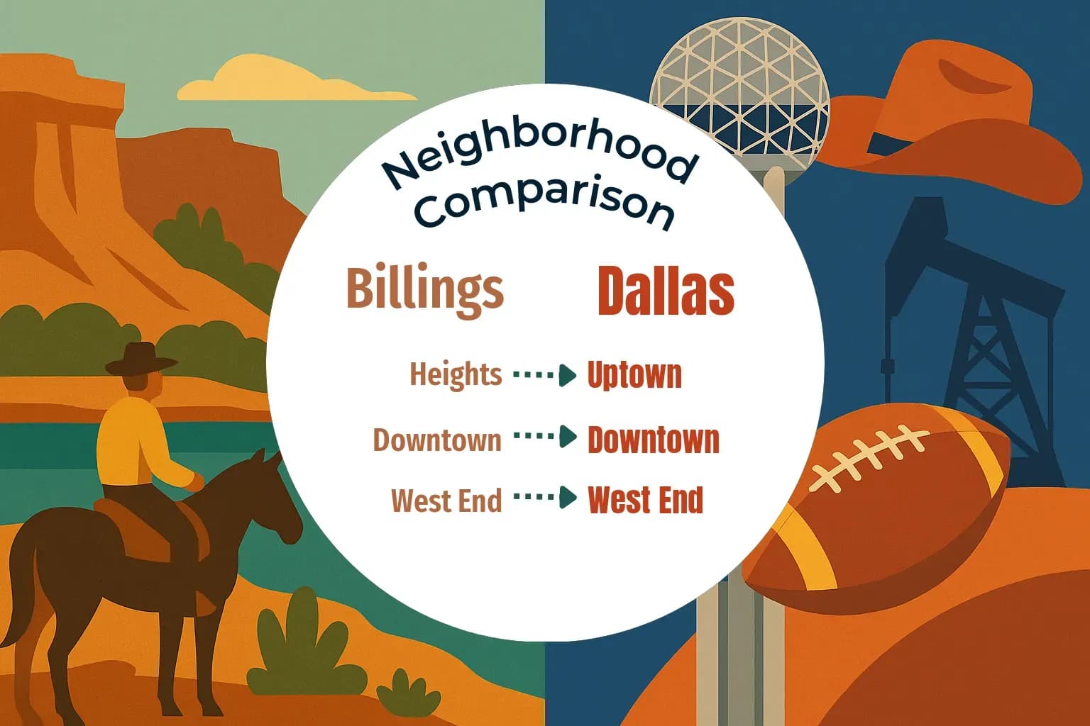 Billings vs Dallas Neighborhood Comparison
