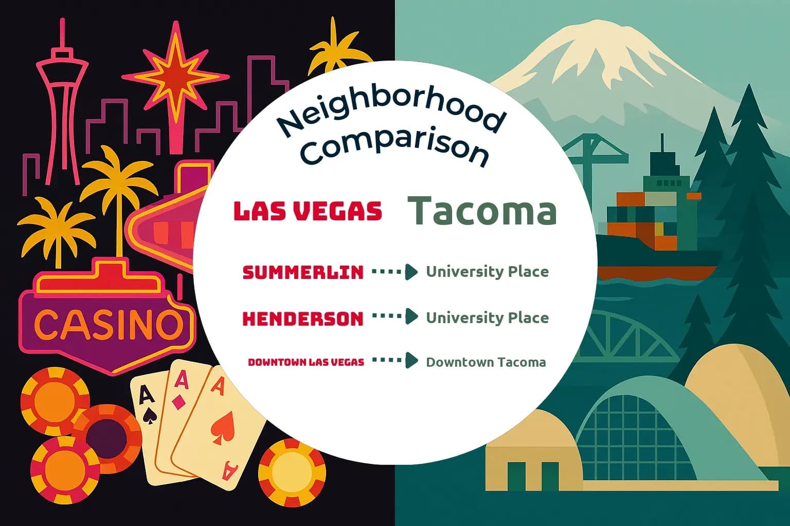 Las Vegas vs Tacoma Neighborhood Comparison