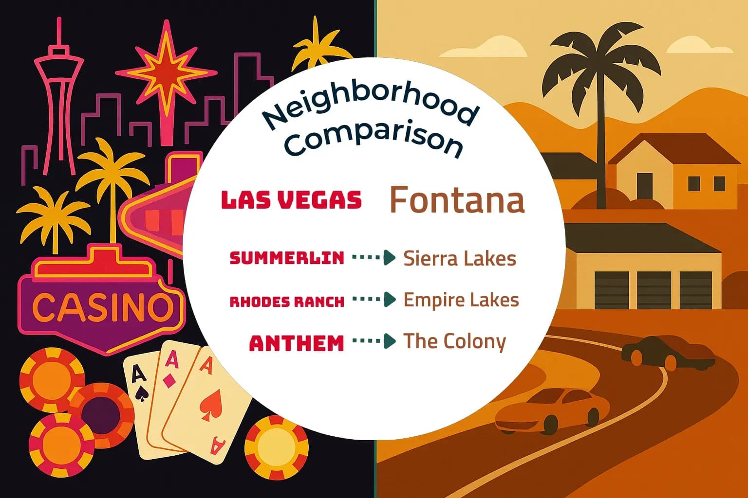 Las Vegas vs Fontana Neighborhood Comparison