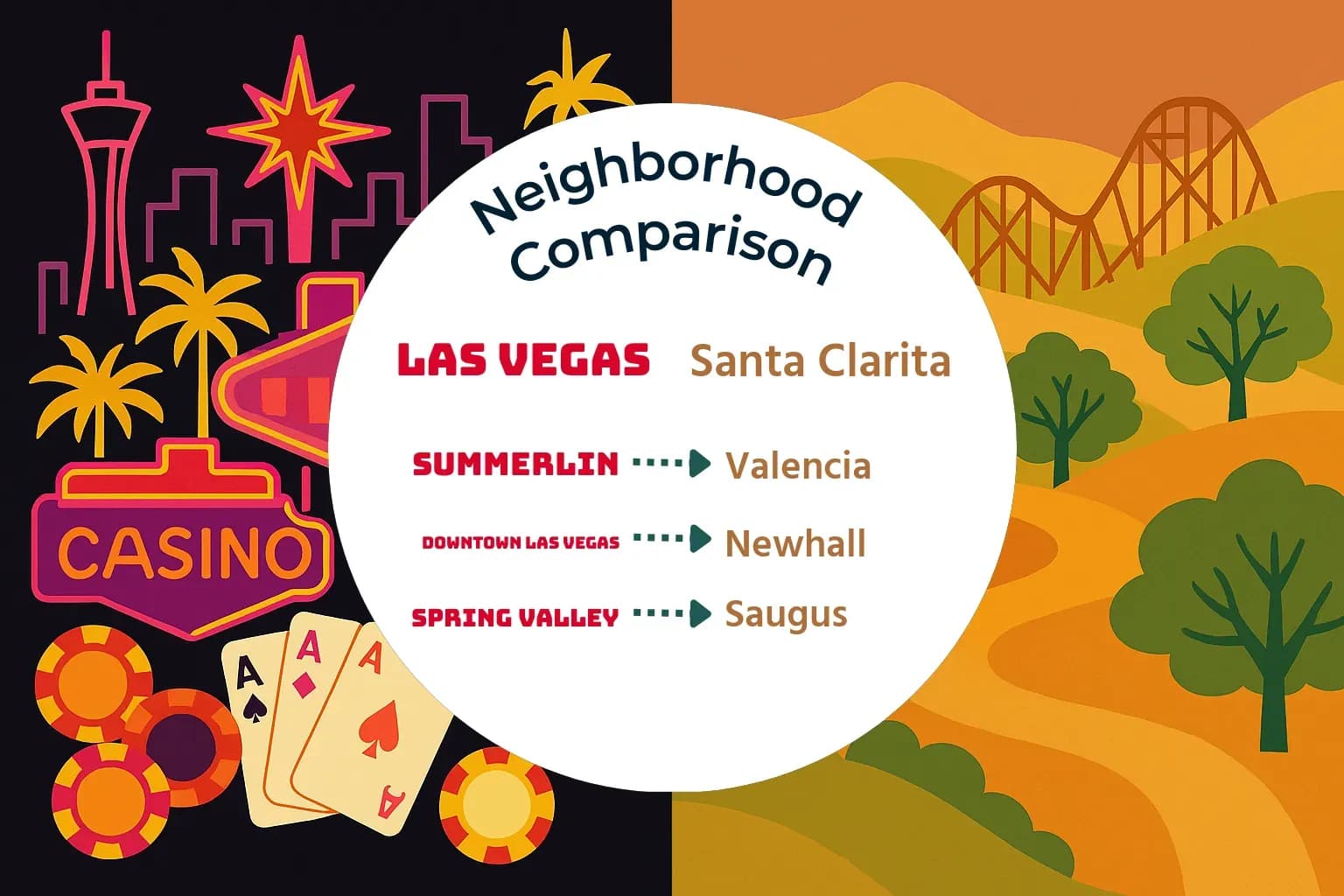 Las Vegas vs Santa Clarita Neighborhood Comparison