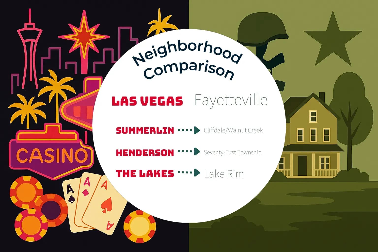 Las Vegas vs Fayetteville Neighborhood Comparison