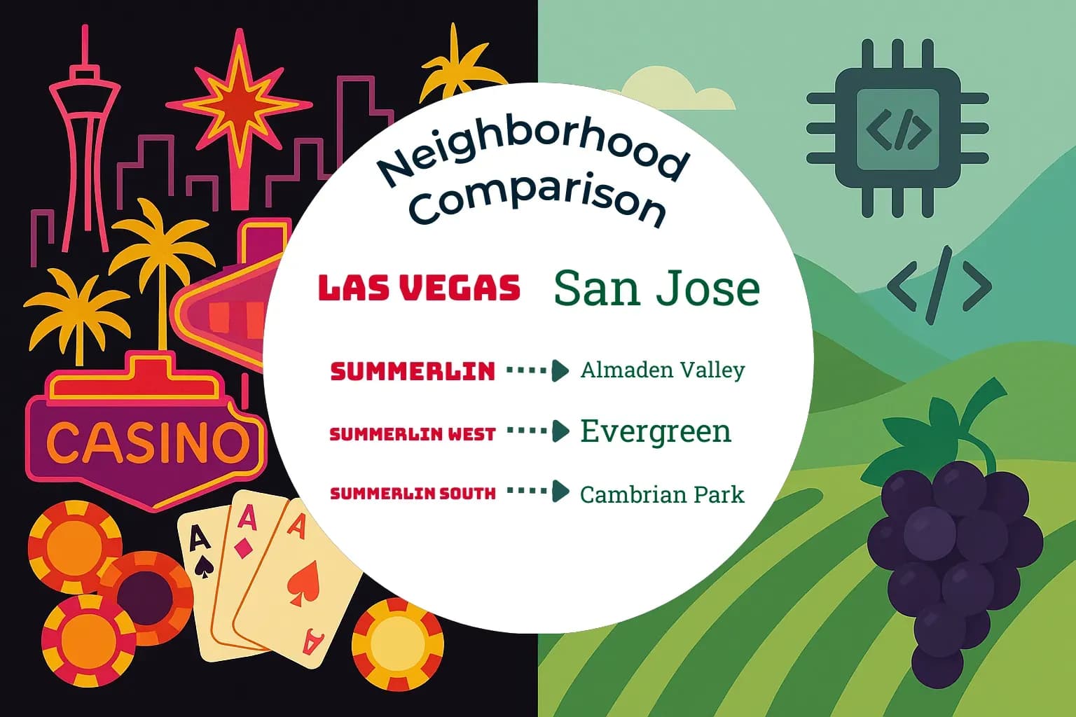 Las Vegas vs San Jose Neighborhood Comparison