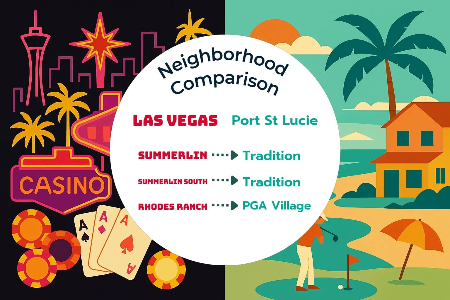 Las Vegas vs Port St. Lucie Neighborhood Comparison
