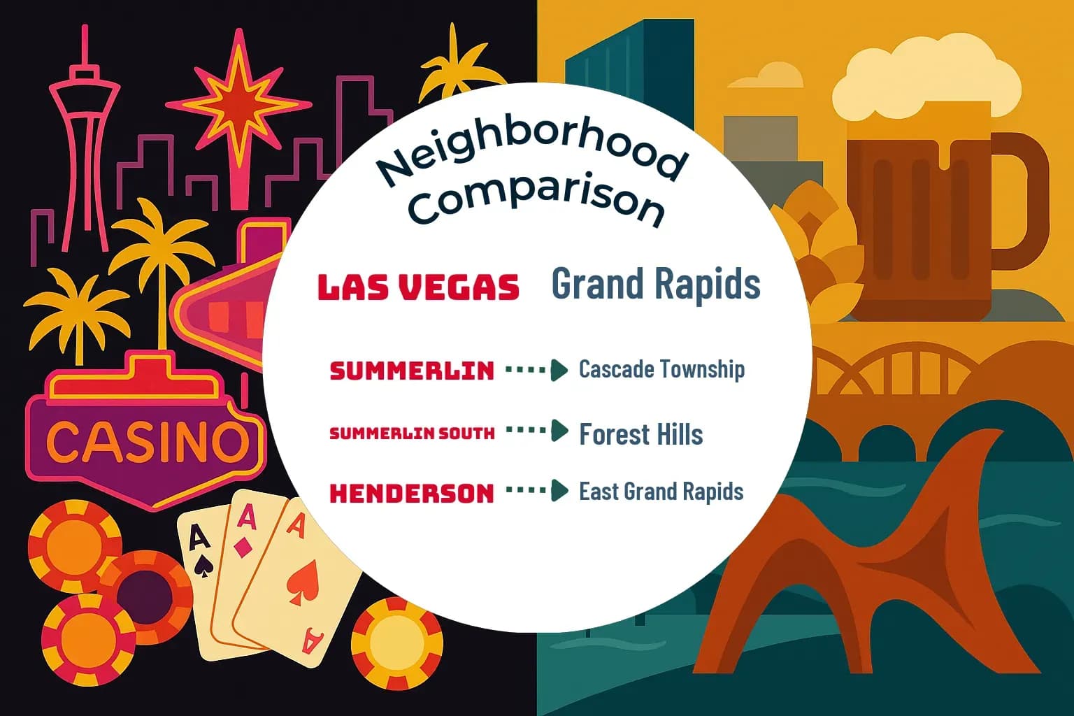 Las Vegas vs Grand Rapids Neighborhood Comparison
