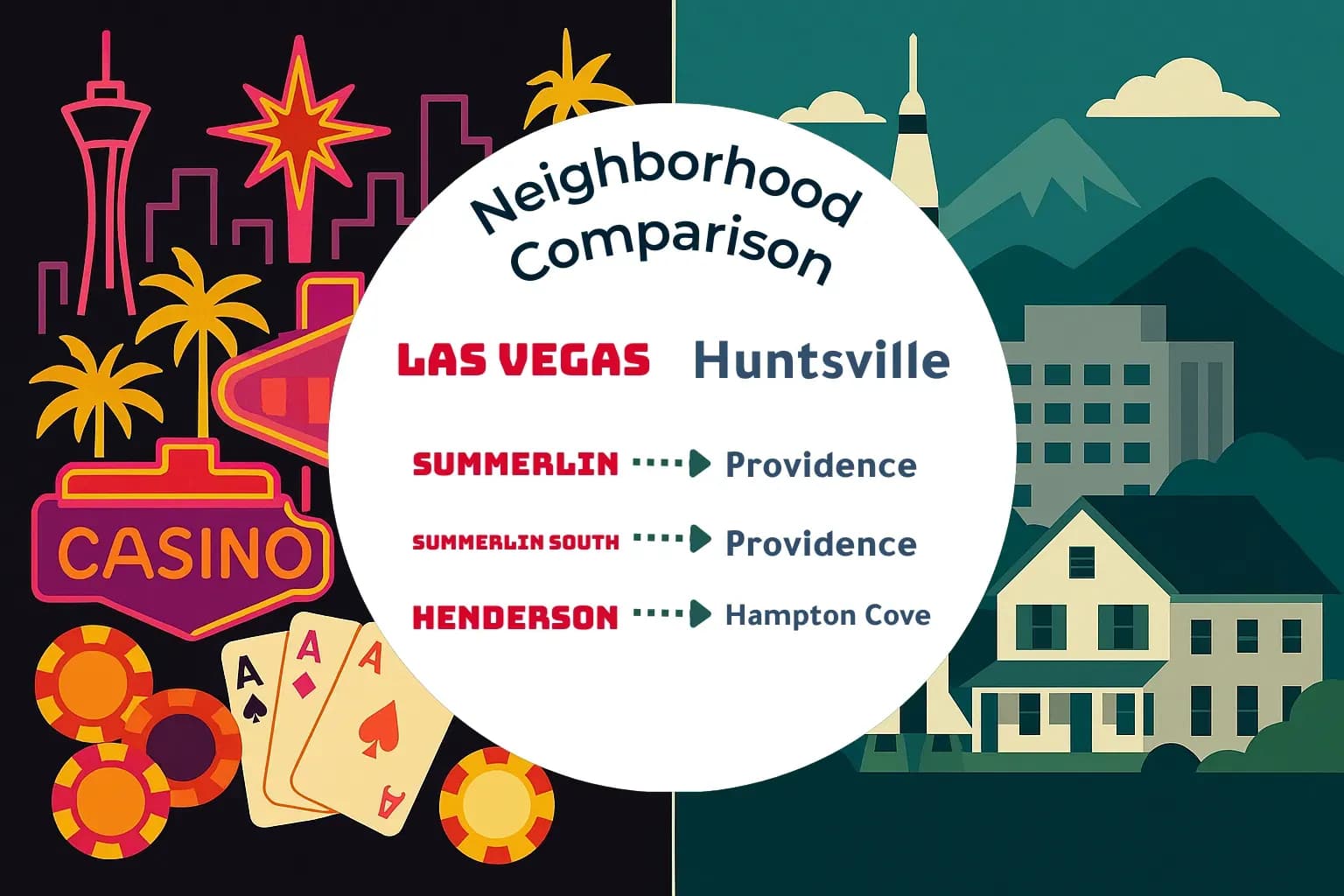 Las Vegas vs Huntsville Neighborhood Comparison
