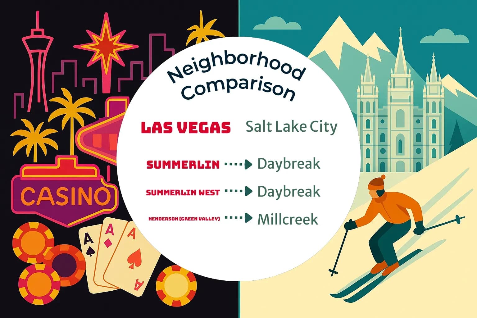 Las Vegas vs Salt Lake City Neighborhood Comparison