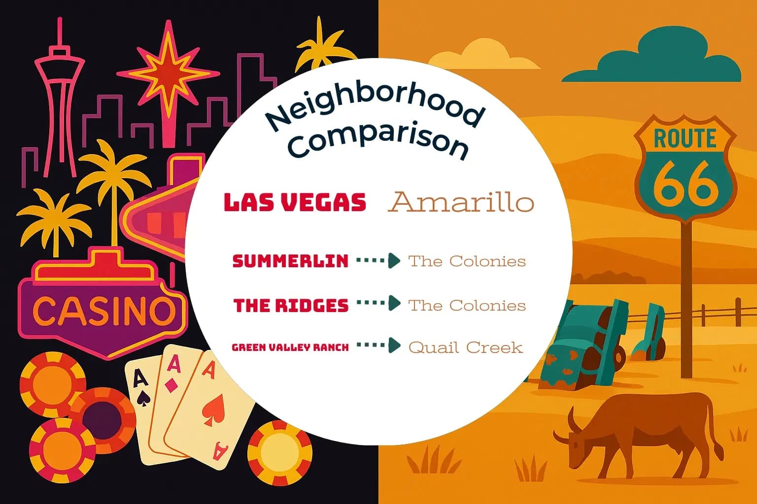 Las Vegas vs Amarillo Neighborhood Comparison