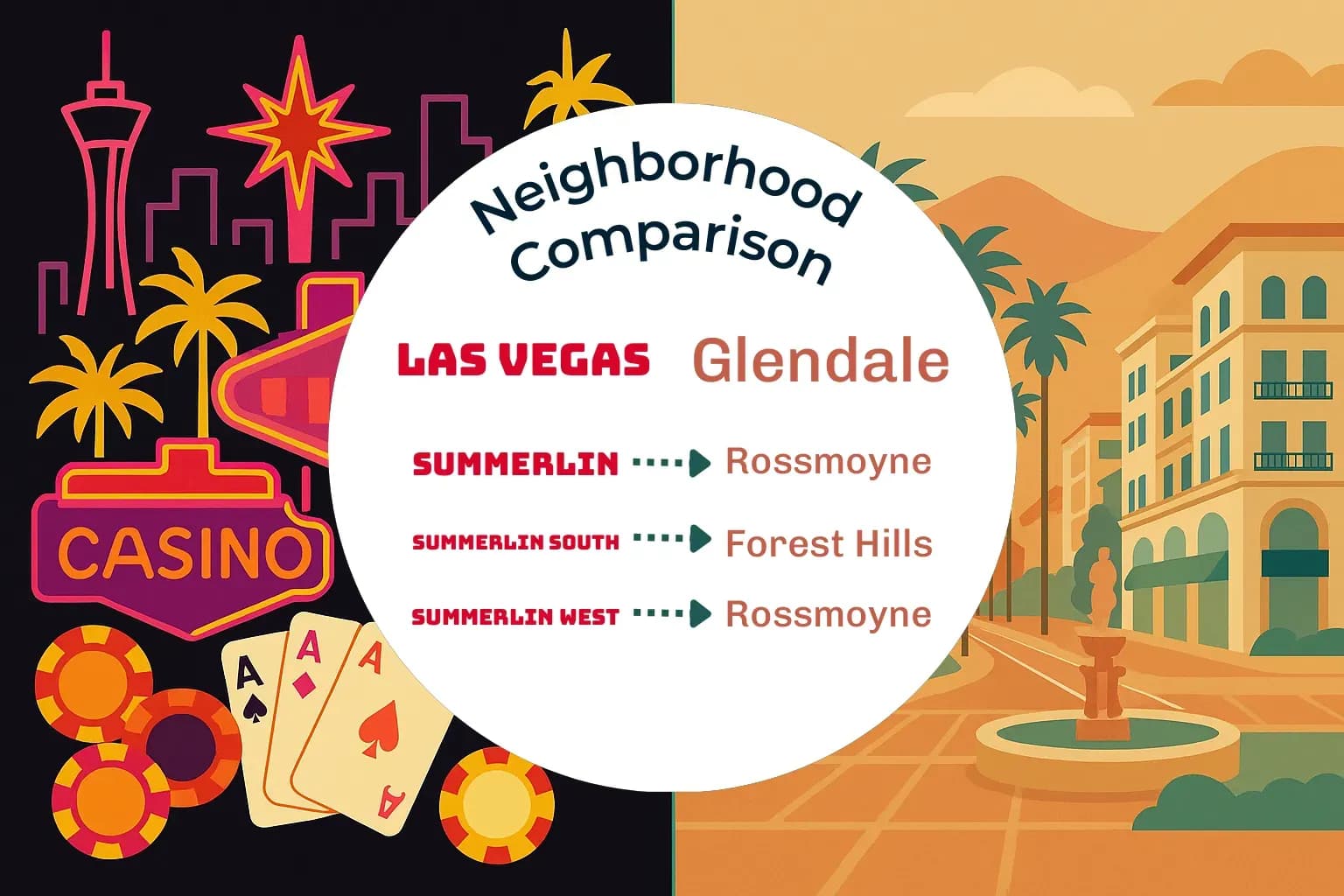 Las Vegas vs Glendale Neighborhood Comparison