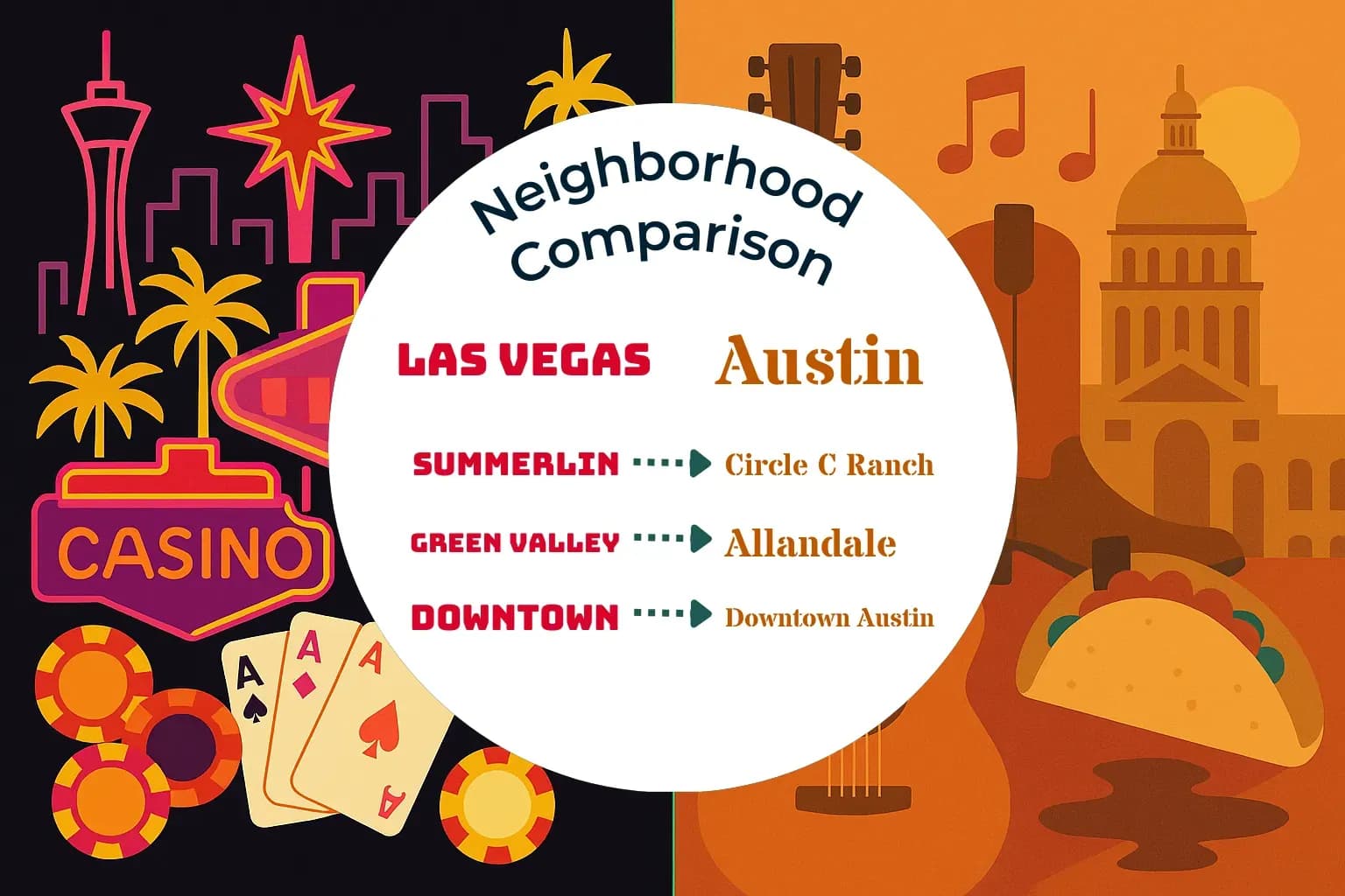 Las Vegas vs Austin Neighborhood Comparison