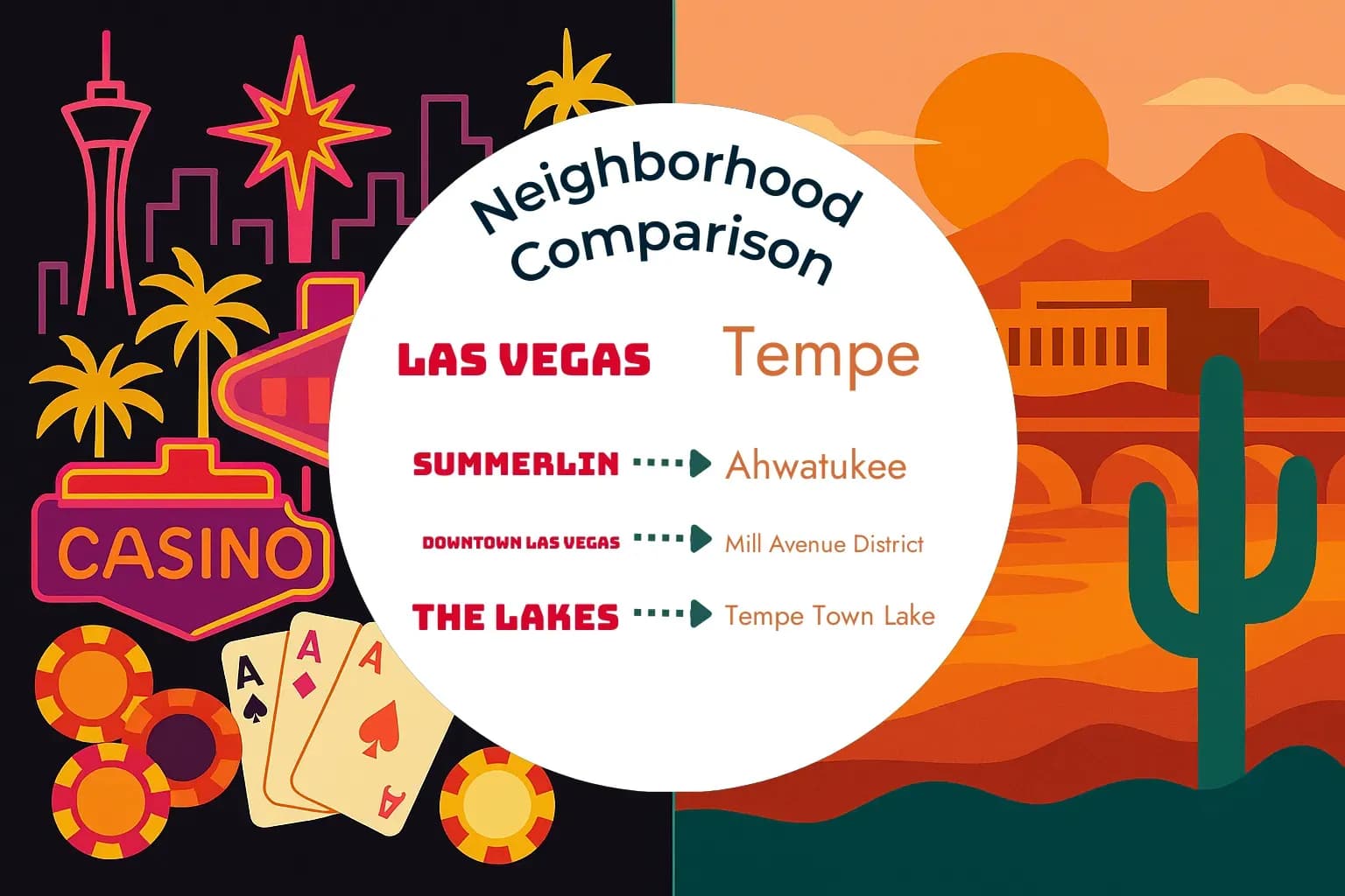 Las Vegas vs Tempe Neighborhood Comparison