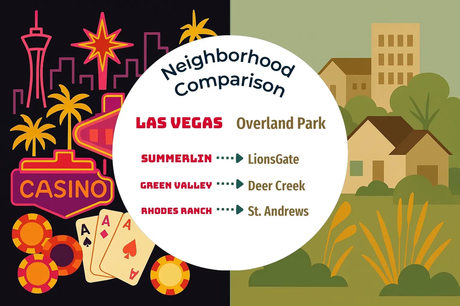 Las Vegas vs Overland Park Neighborhood Comparison