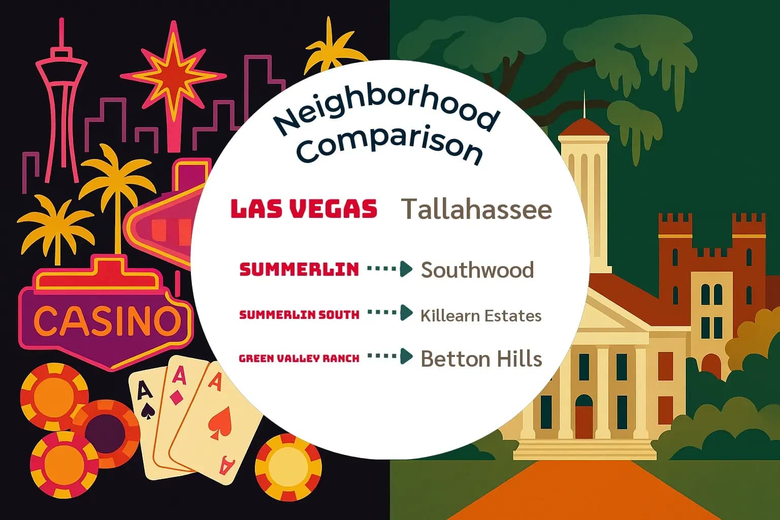 Las Vegas vs Tallahassee Neighborhood Comparison
