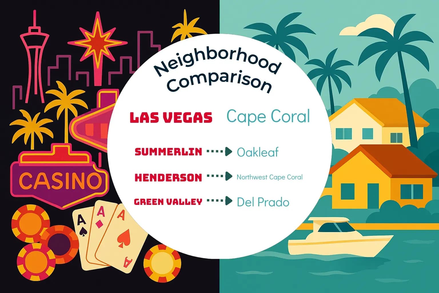 Las Vegas vs Cape Coral Neighborhood Comparison