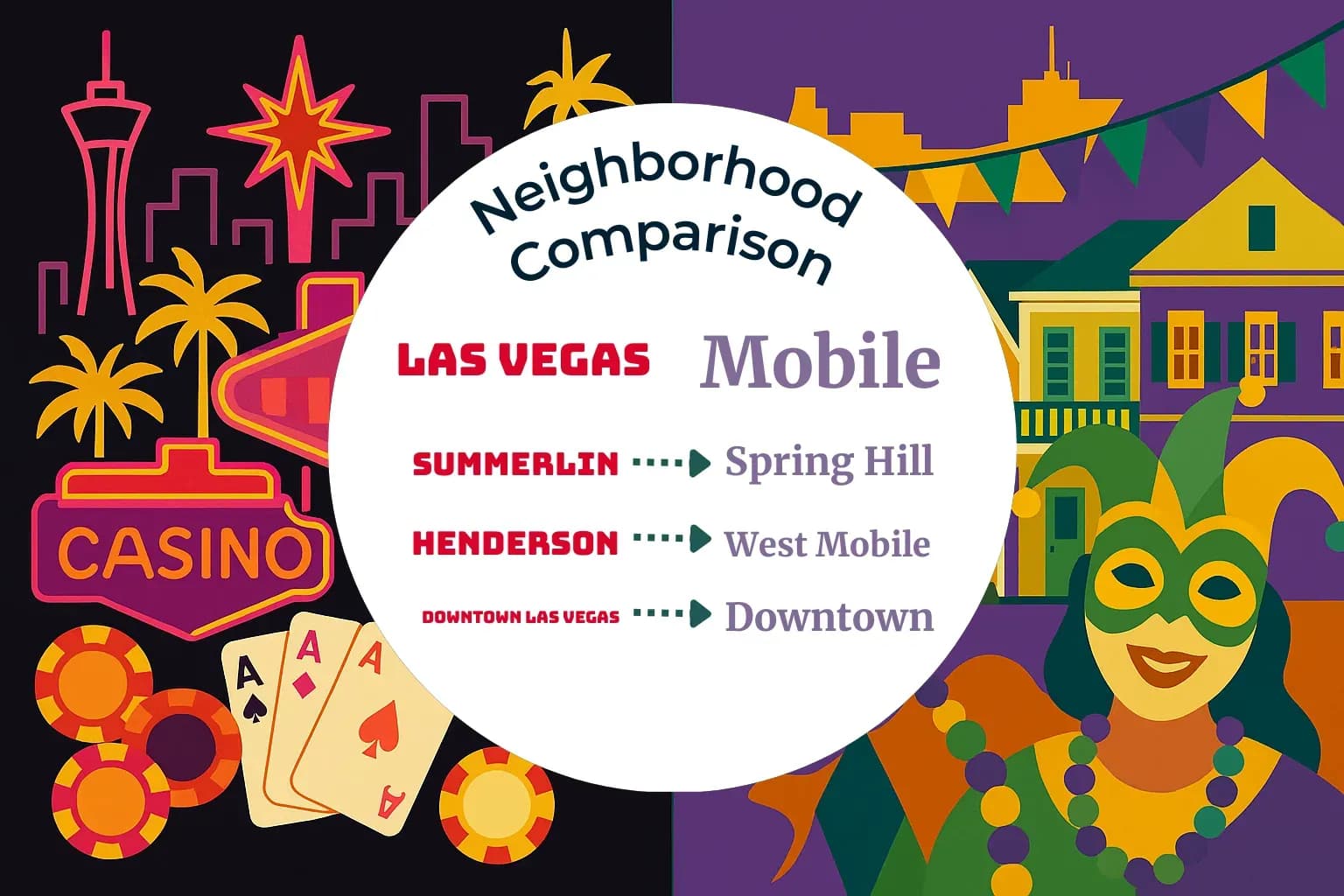 Las Vegas vs Mobile Neighborhood Comparison