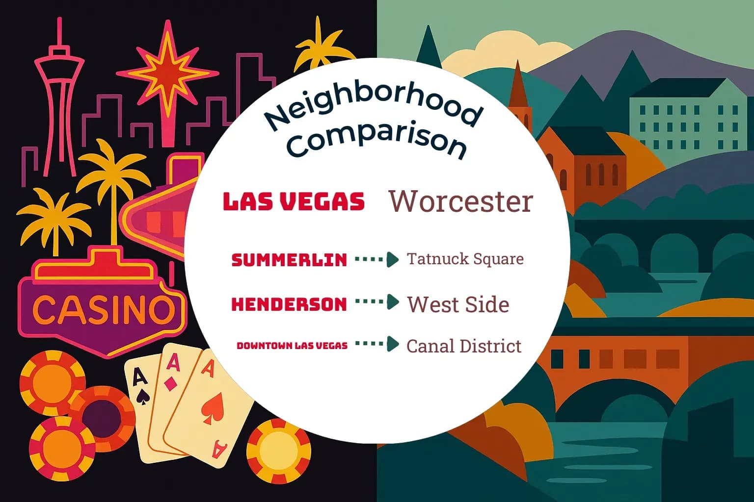Las Vegas vs Worcester Neighborhood Comparison
