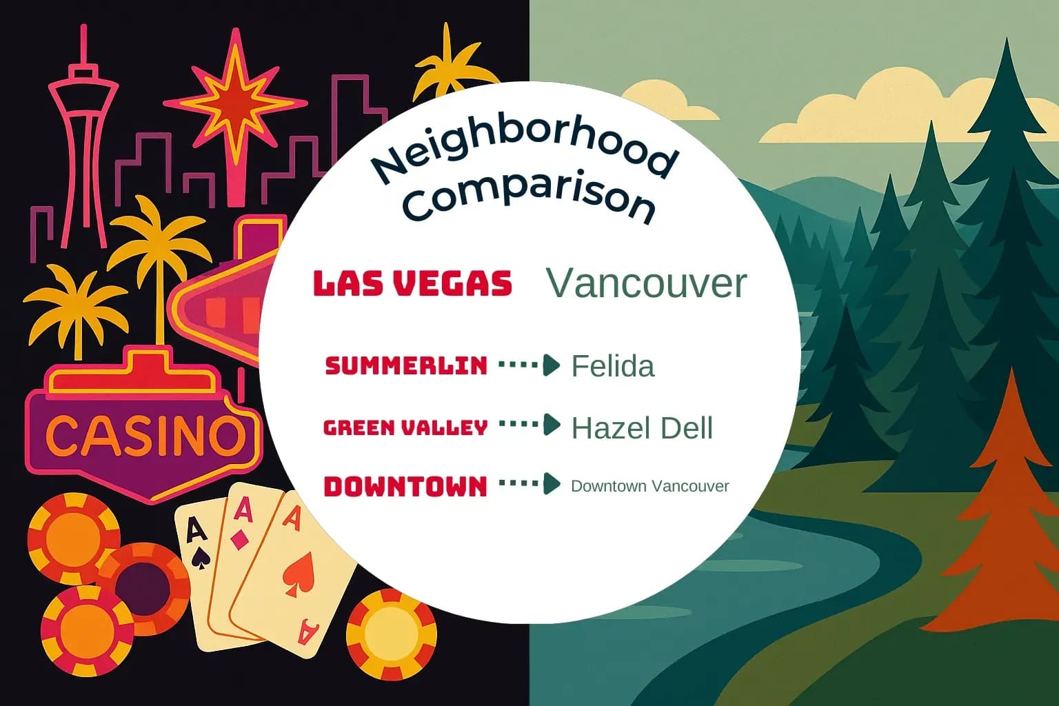 Las Vegas vs Vancouver Neighborhood Comparison