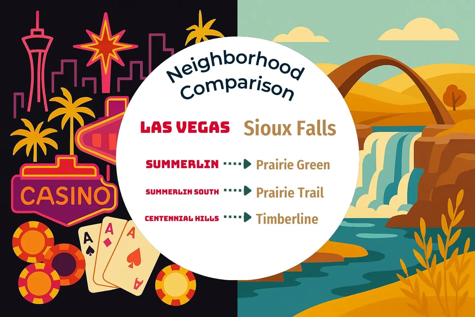 Las Vegas vs Sioux Falls Neighborhood Comparison