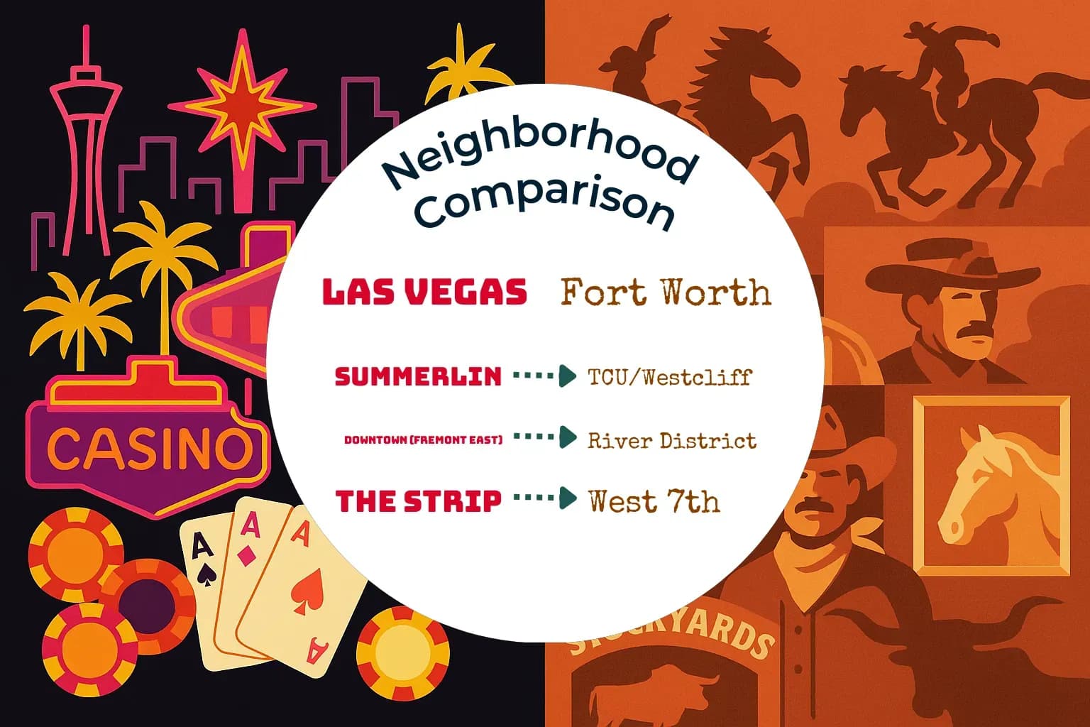 Las Vegas vs Fort Worth Neighborhood Comparison