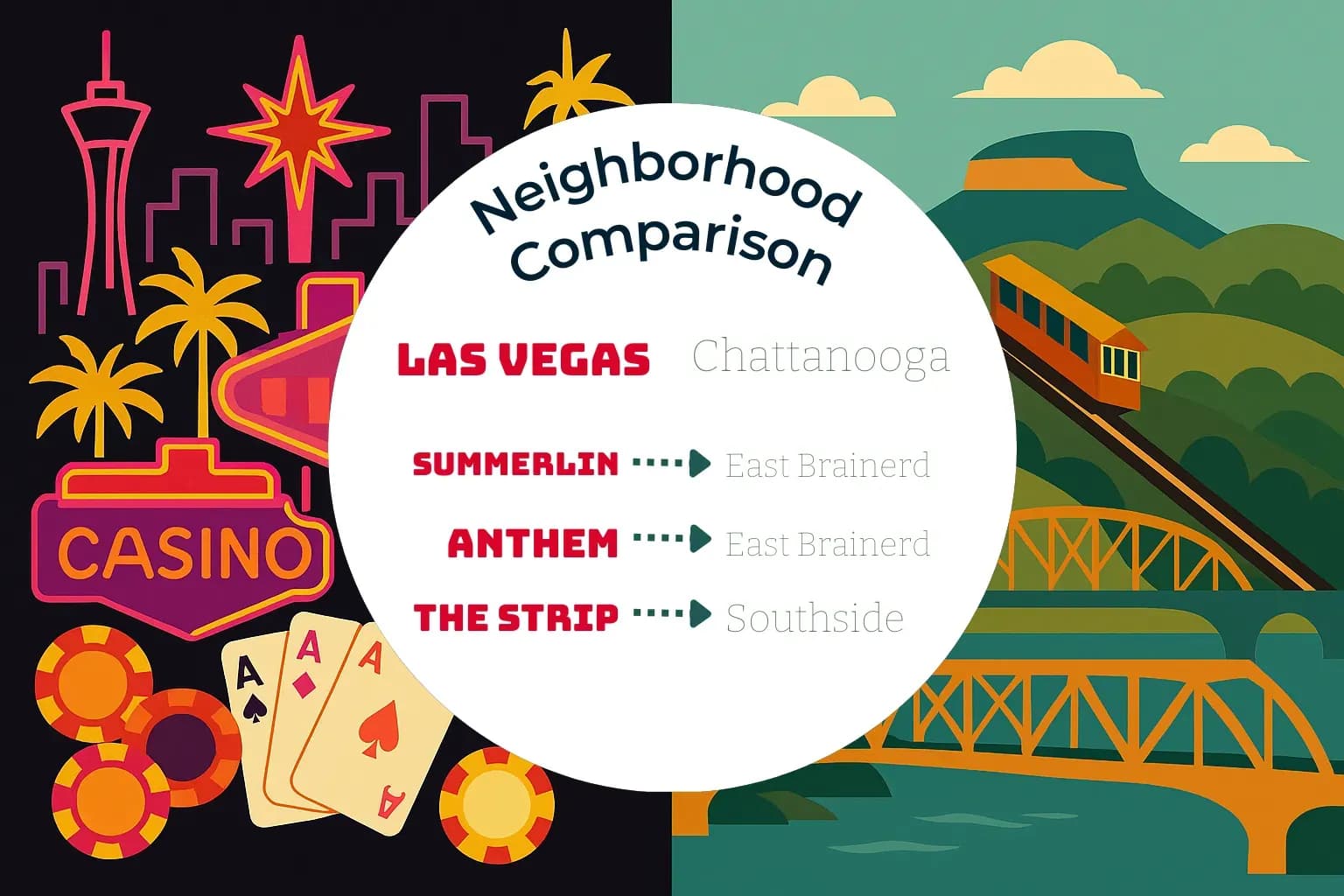 Las Vegas vs Chattanooga Neighborhood Comparison