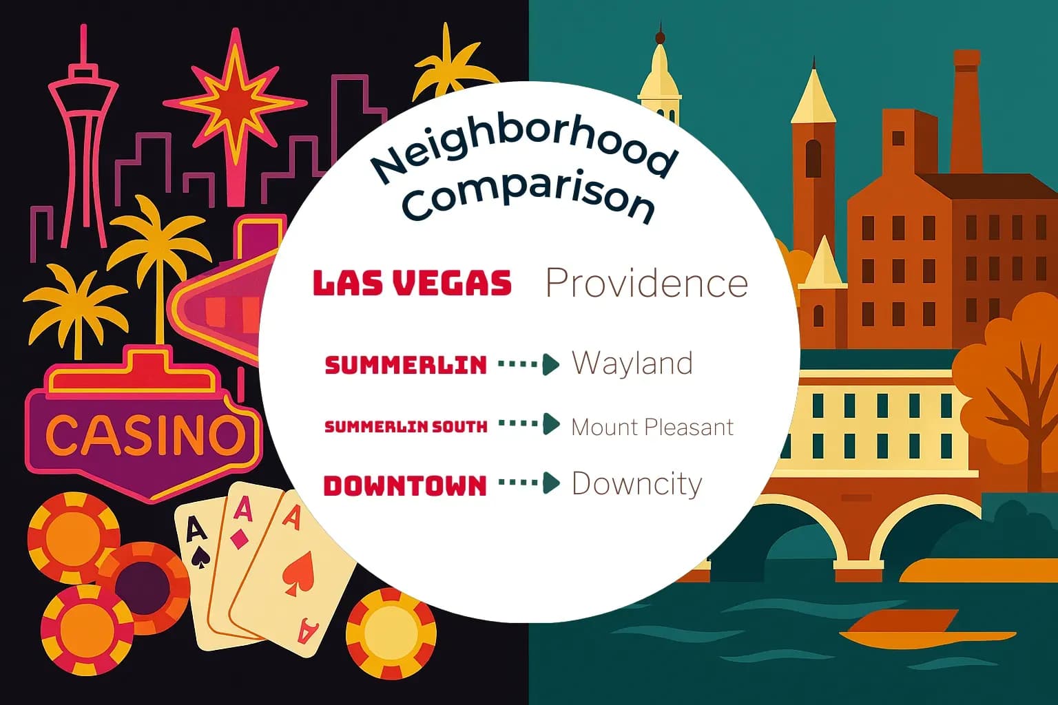 Las Vegas vs Providence Neighborhood Comparison