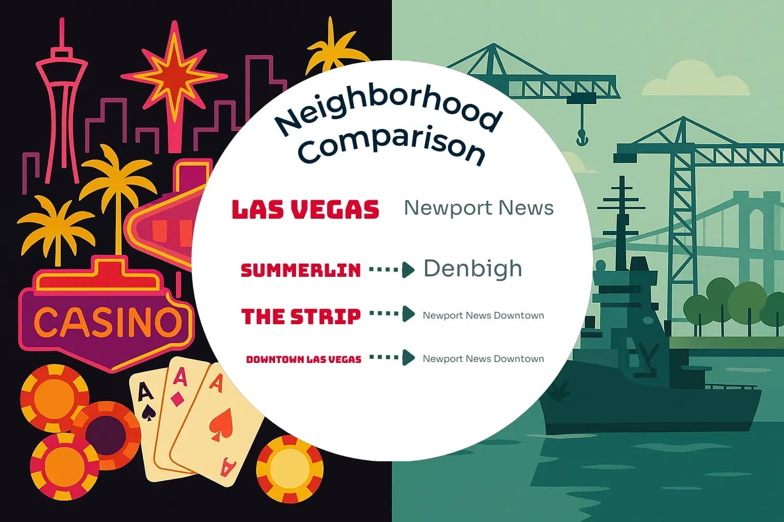 Las Vegas vs Newport News Neighborhood Comparison