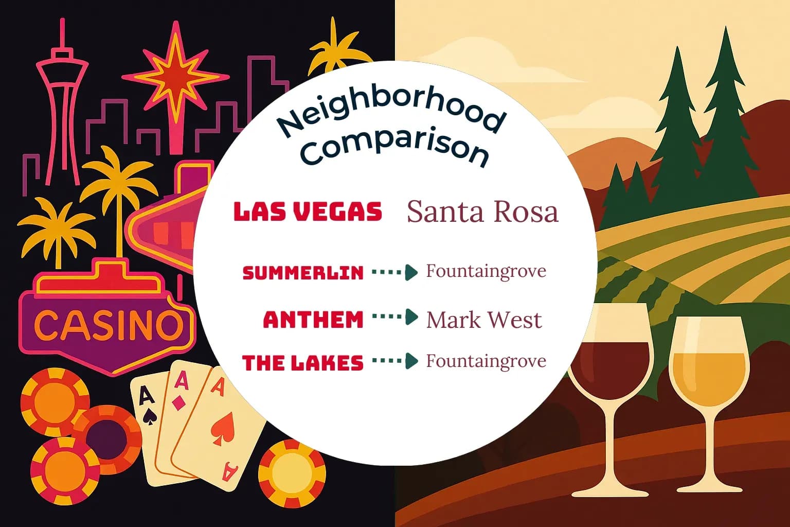 Las Vegas vs Santa Rosa Neighborhood Comparison