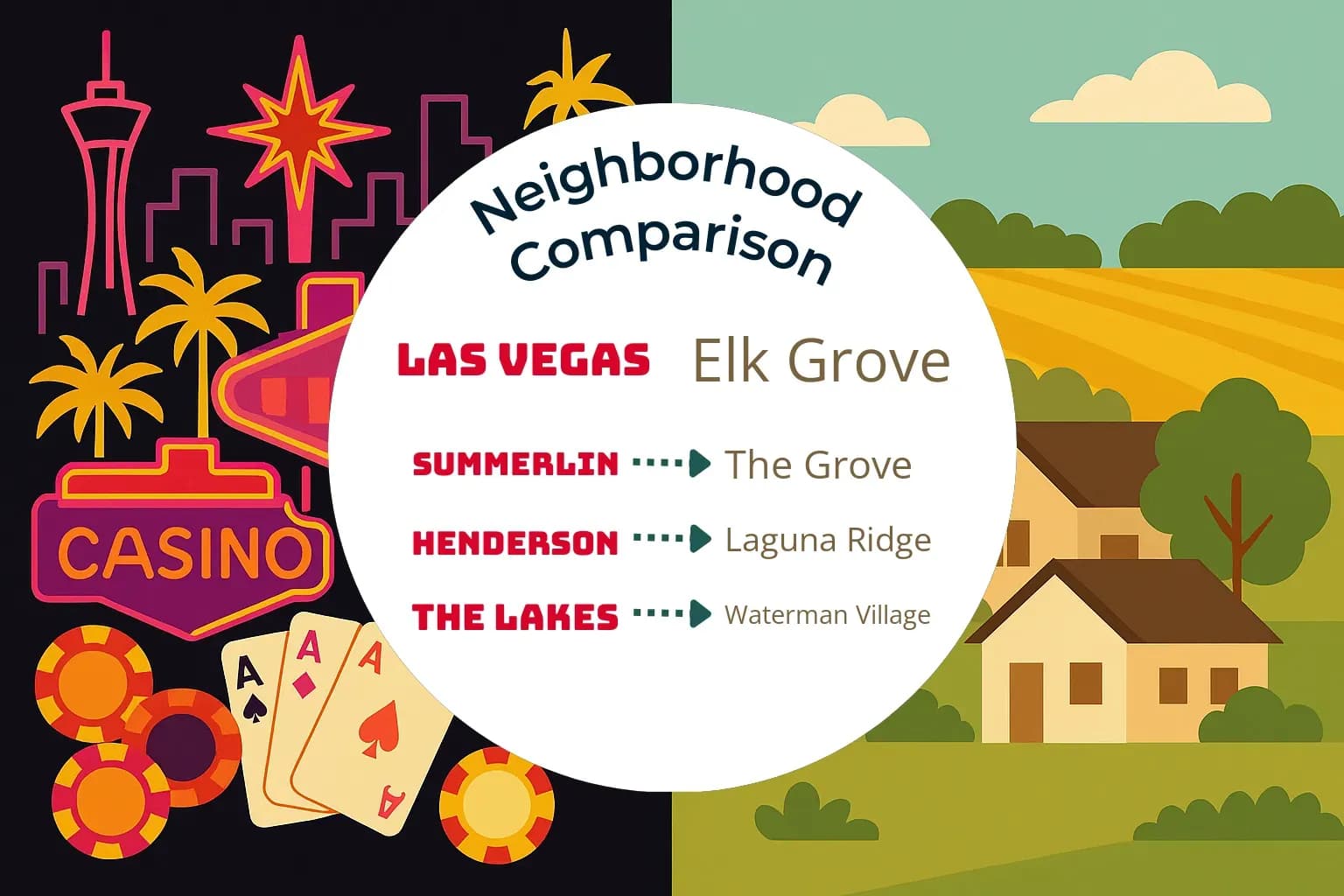 Las Vegas vs Elk Grove Neighborhood Comparison