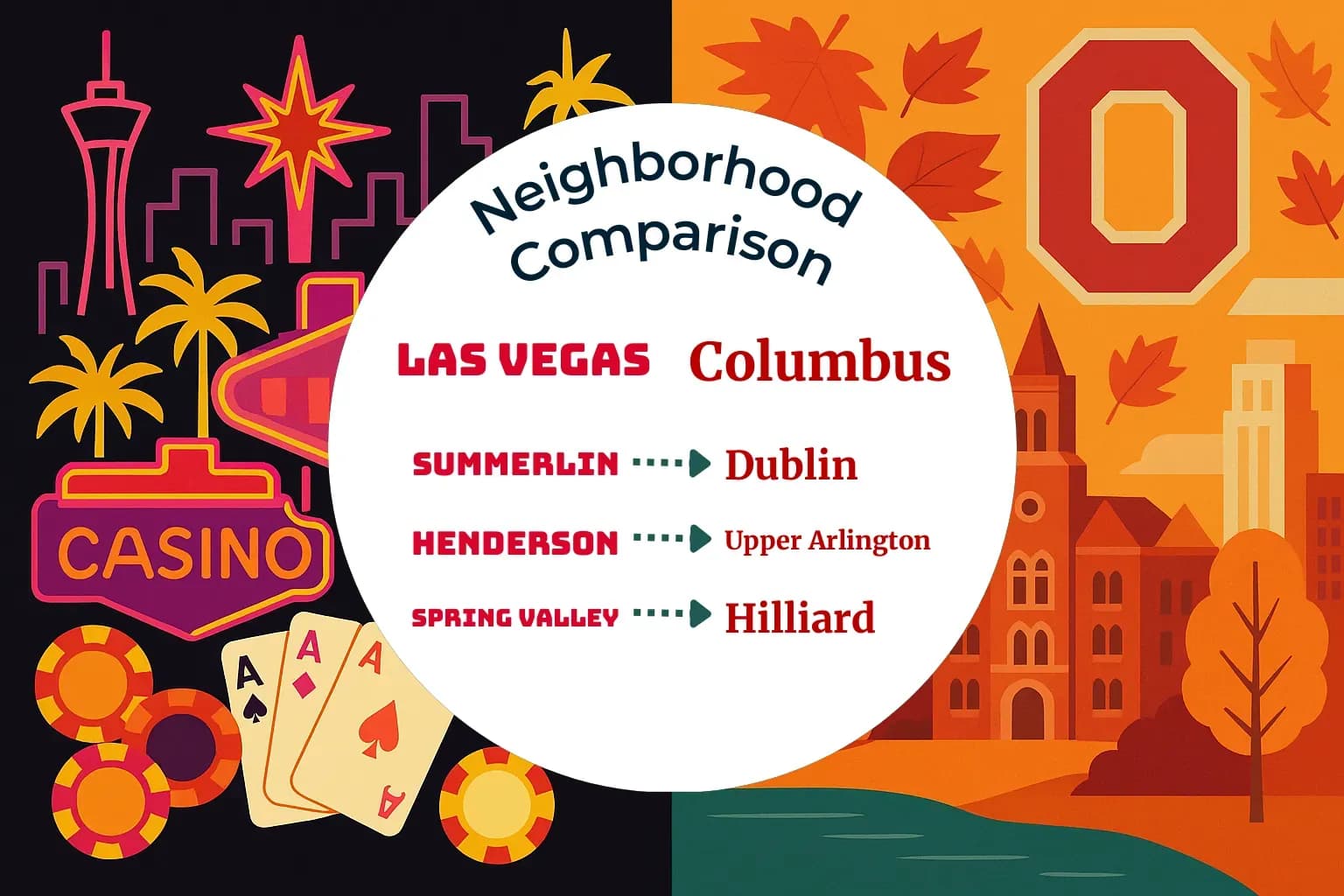 Las Vegas vs Columbus Neighborhood Comparison