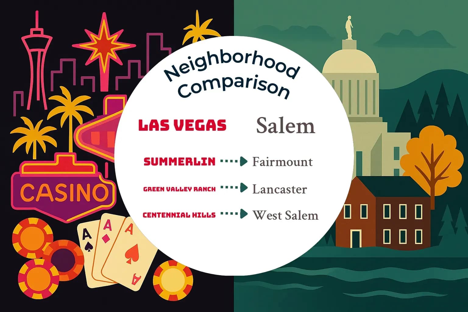 Las Vegas vs Salem Neighborhood Comparison