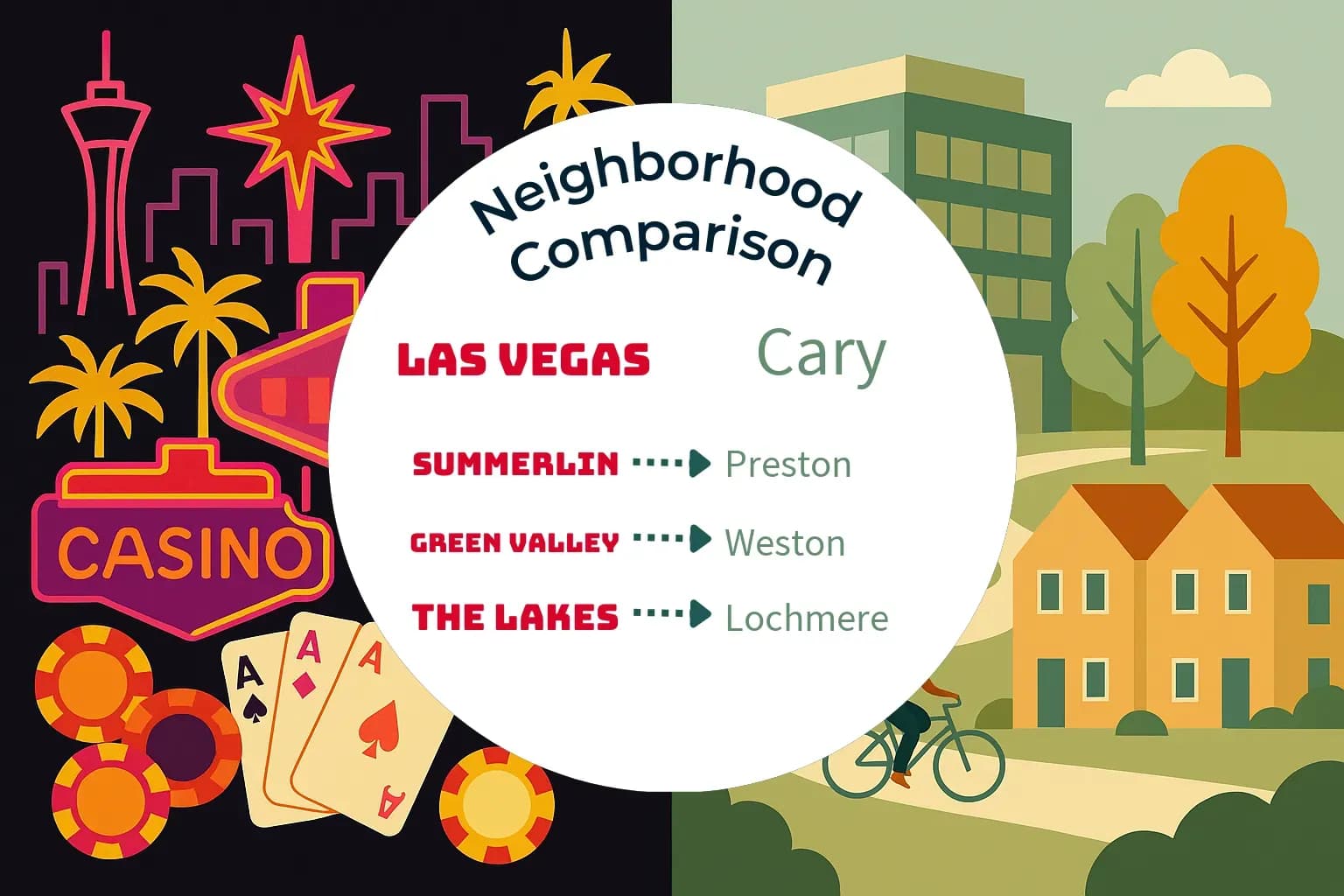 Las Vegas vs Cary Neighborhood Comparison