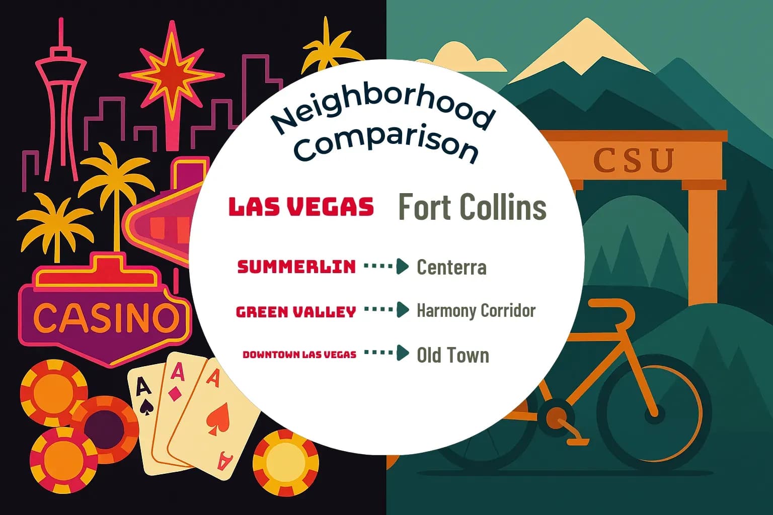 Las Vegas vs Fort Collins Neighborhood Comparison