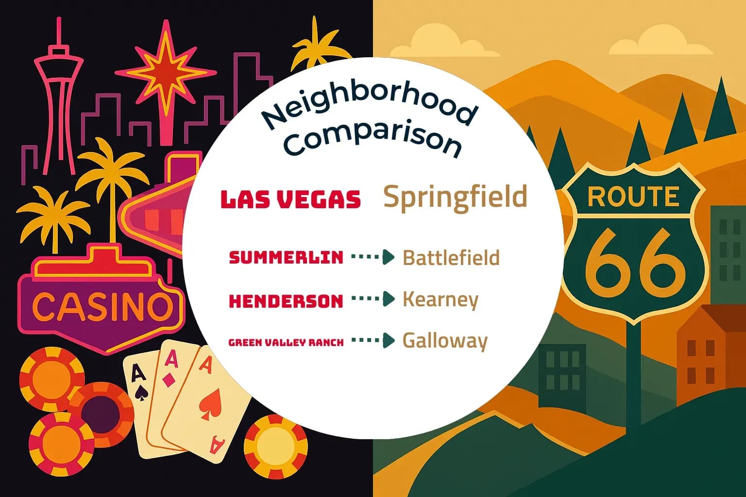 Las Vegas vs Springfield Neighborhood Comparison
