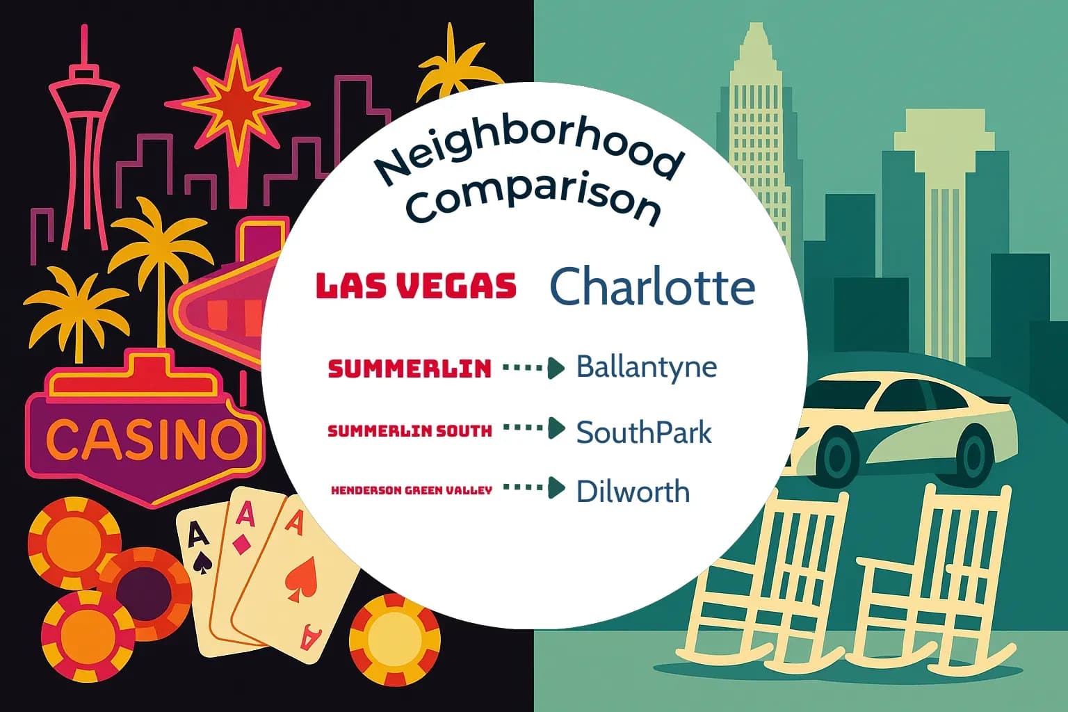 Las Vegas vs Charlotte Neighborhood Comparison