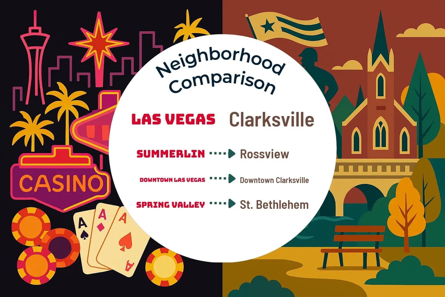 Las Vegas vs Clarksville Neighborhood Comparison