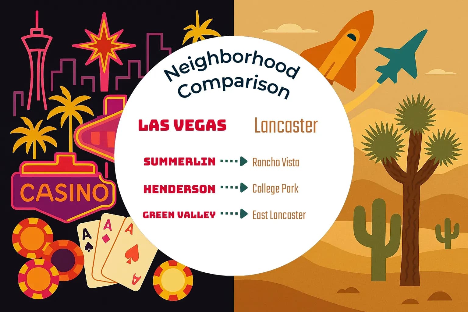 Las Vegas vs Lancaster Neighborhood Comparison