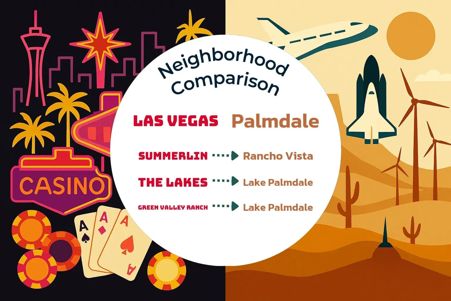 Las Vegas vs Palmdale Neighborhood Comparison