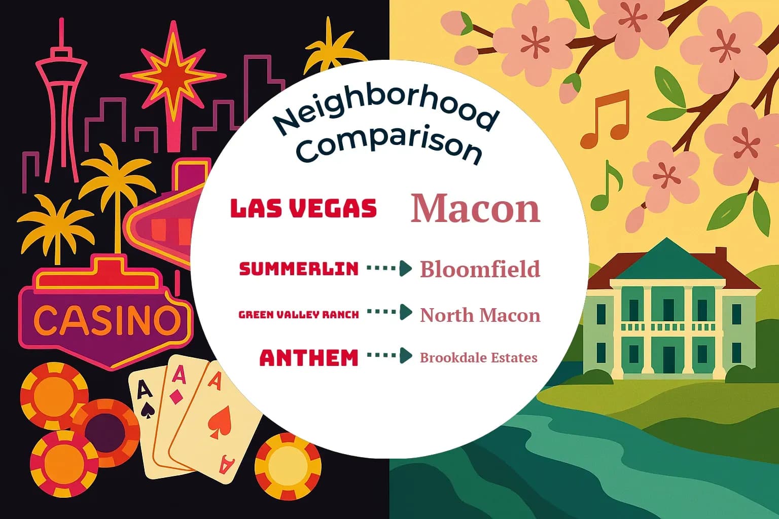 Las Vegas vs Macon Neighborhood Comparison