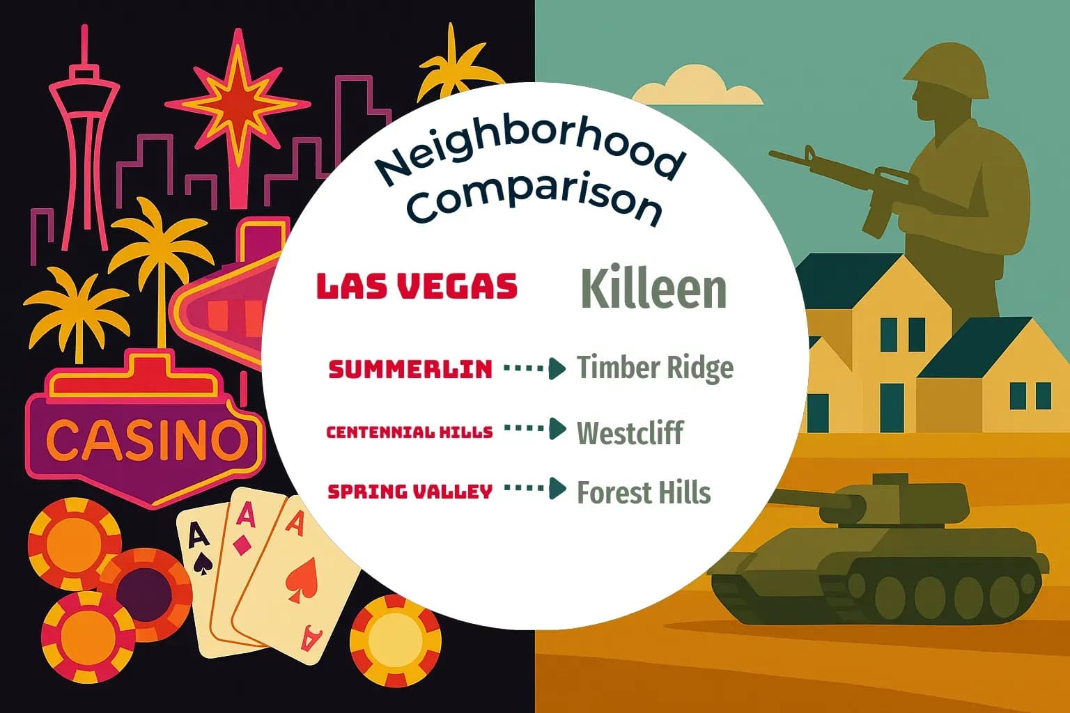 Las Vegas vs Killeen Neighborhood Comparison